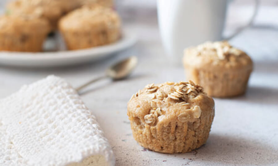 Dinkelvollkorn-Joghurt-Muffins mit Ahornsirup